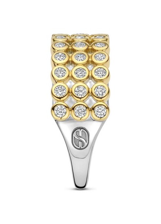 TI SENTO - Milano Ring met zirkonia 12450ZY - detail goud