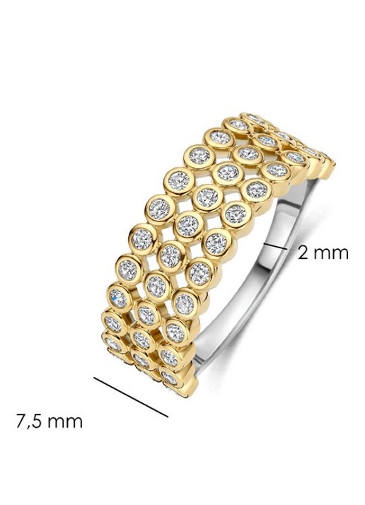 TI SENTO - Milano Ring met zirkonia 12450ZY - detail 3 goud