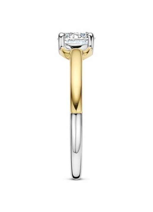 TI SENTO - Milano Ring met zirkonia 12452ZY - detail goud