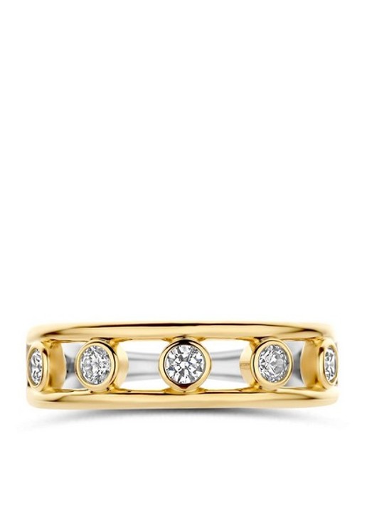 TI SENTO - Milano Ring met zirkonia 12455ZY - detail 2 goud