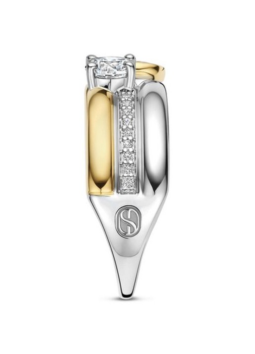 TI SENTO - Milano Ring met zirkonia 12459ZY - detail zilver