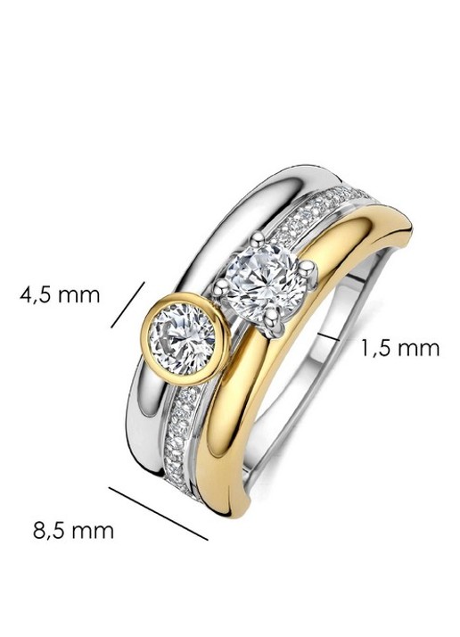 TI SENTO - Milano Ring met zirkonia 12459ZY - detail 3 zilver