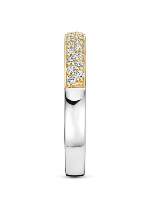 TI SENTO - Milano Ring met zirkonia verguld 1414YZ - detail goud