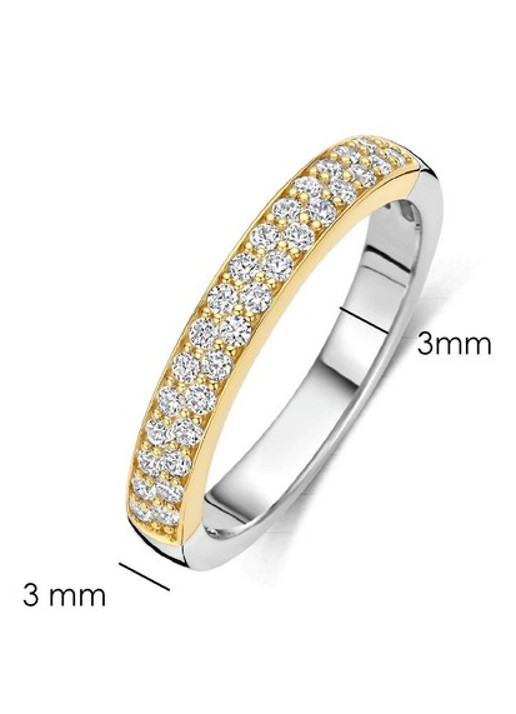 TI SENTO - Milano Ring met zirkonia verguld 1414YZ - detail 3 goud