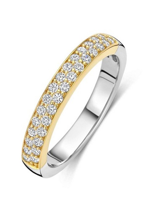 TI SENTO - Milano Ring met zirkonia verguld 1414YZ