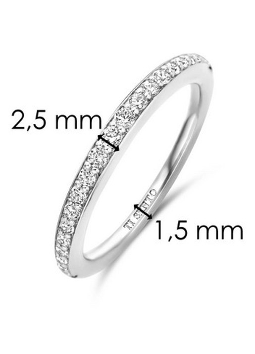TI SENTO - Milano Ring van zilver 12317ZI - detail zilver