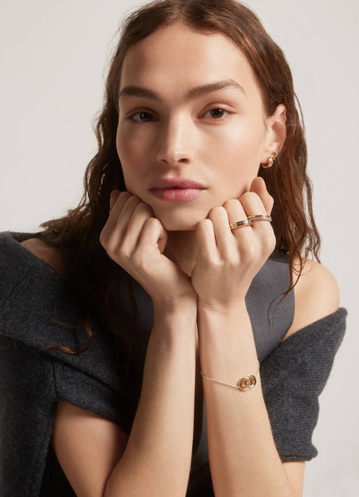 TI SENTO - Milano Ring van zilver 12345ZY - voorkant 2 goud