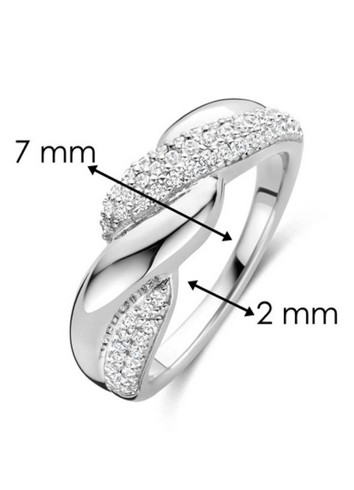 TI SENTO - Milano Ring van zilver 12370ZI - detail 2 zilver
