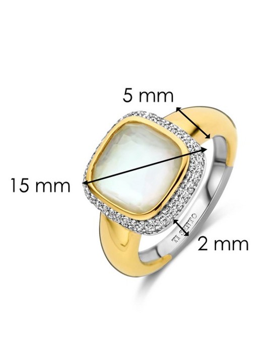 TI SENTO - Milano Ring verguld 12330MW - detail 3 goud