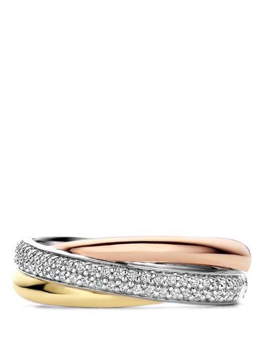 TI SENTO - Milano Ring verguld 12343ZT - detail goud