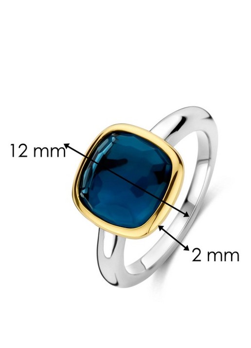 TI SENTO - Milano Ring verguld 12351DB - detail zilver