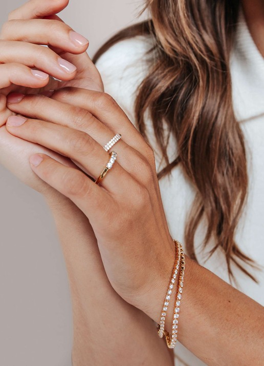 TI SENTO - Milano Ring verguld 12381ZY - voorkant goud