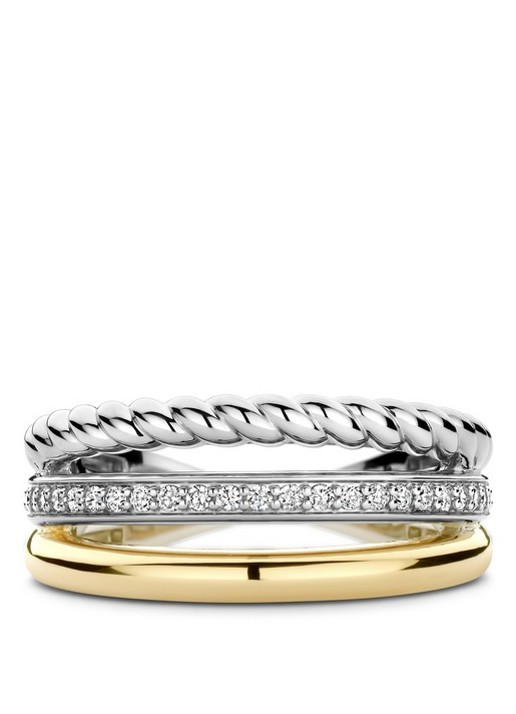 TI SENTO - Milano Ring verguld 12385ZY - detail goud