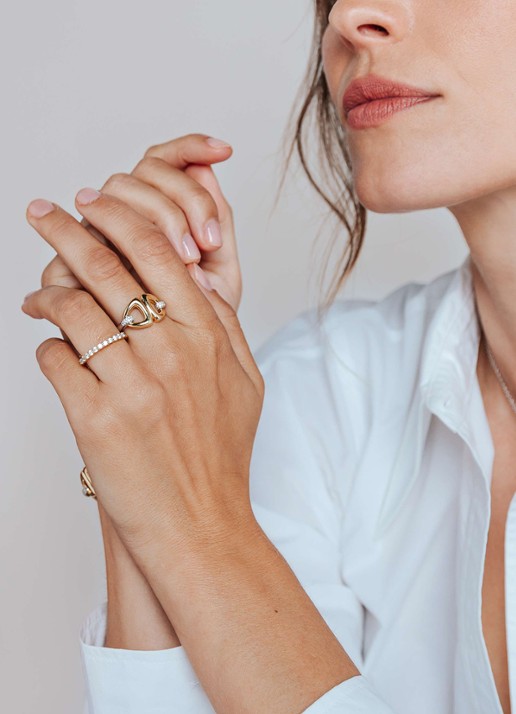 TI SENTO - Milano Ring verguld 12391ZY - voorkant 5 goud