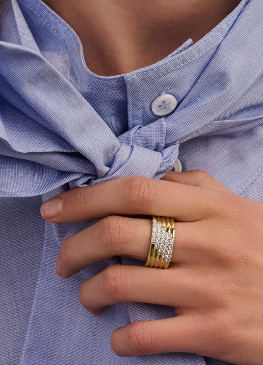 TI SENTO - Milano Ring verguld 12410ZY - voorkant 5 goud