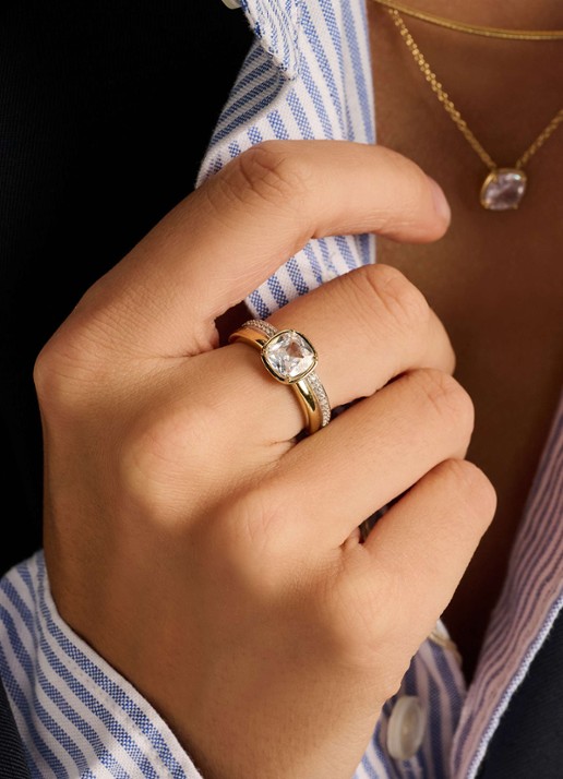 TI SENTO - Milano Ring verguld 12451ZY - voorkant 5 goud