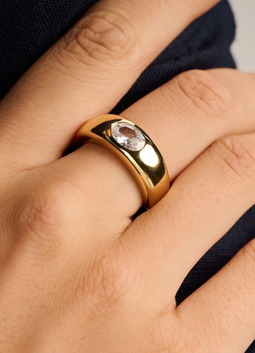 TI SENTO - Milano Ring verguld 12453ZY - voorkant 5 goud