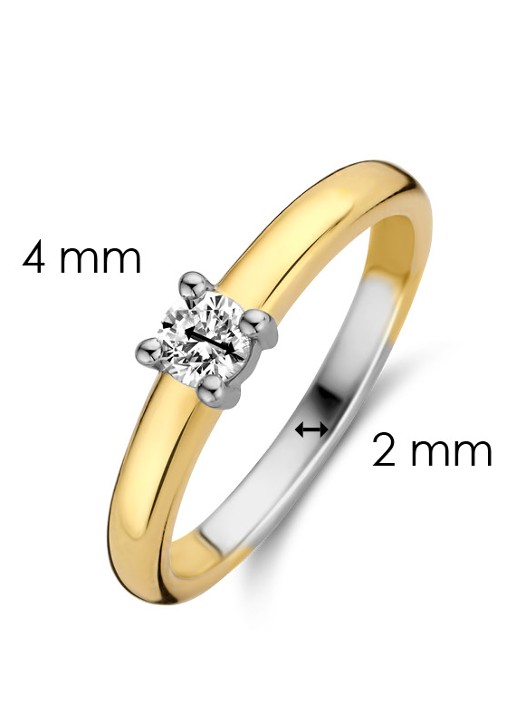 TI SENTO - Milano Ring verguld met zirkonia 12212ZY - detail 6 goud