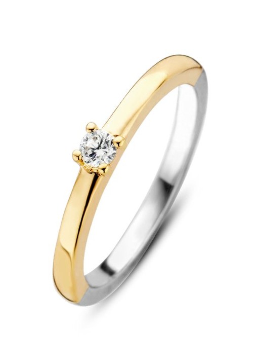 TI SENTO - Milano Ring verguld met zirkonia 1871ZY