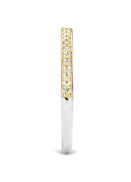 TI SENTO - Milano Ring verguld met zirkonia 1923ZY - detail 2 zilver