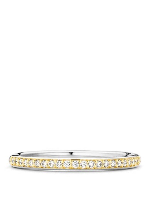 TI SENTO - Milano Ring verguld met zirkonia 1923ZY - detail 3 zilver