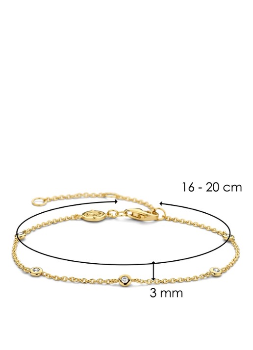 TI SENTO - Milano Schakelarmband verguld 2974ZY - detail 3 goud