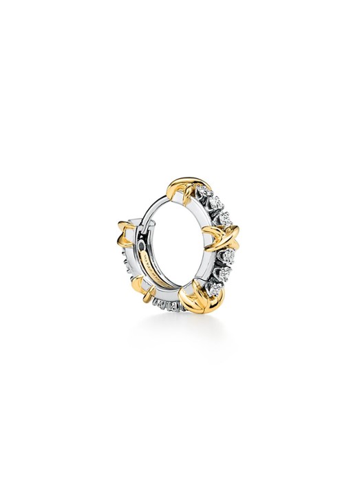 Tiffany & Co. 16 Stone oorringen van 18 karaat geel- en witgoud met diamant 82383 - voorkant 5 undefined