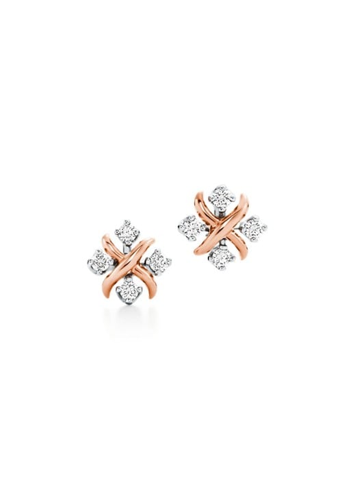 Tiffany & Co. 16 Stone oorstekers van 18 karaat roségoud met diamant 63418