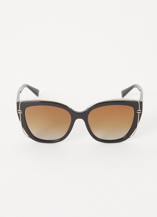Tiffany & Co. Butterfly zonnebril gepolariseerd TF4148  - voorkant 2 zwart