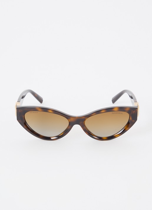 Tiffany & Co. Cat Eye zonnebril gepolariseerd TF4225U - detail 3 donkerbruin