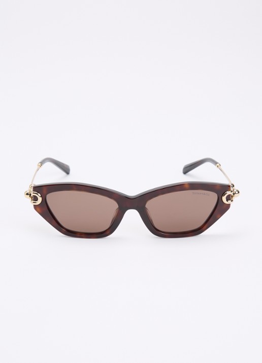 Tiffany & Co. Cat Eye zonnebril TF4231U - detail donkerbruin