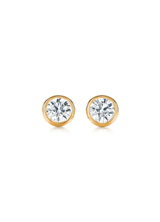 Tiffany & Co. Diamonds by the Yard oorknopjes van 18 karaat geelgoud met diamant 17729