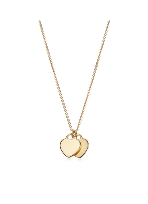 Tiffany & Co. Double Heart Tag Mini ketting van 18 karaat geelgoud  68411 - detail 2 undefined