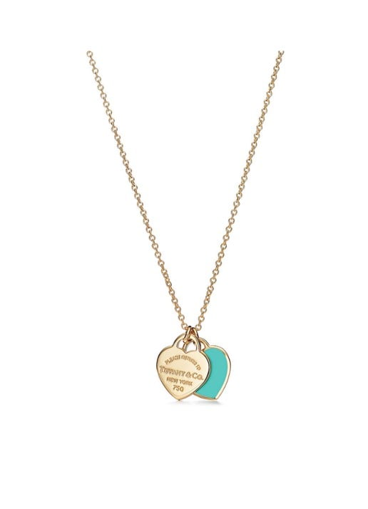 Tiffany & Co. Double Heart Tag Mini ketting van 18 karaat geelgoud 68411