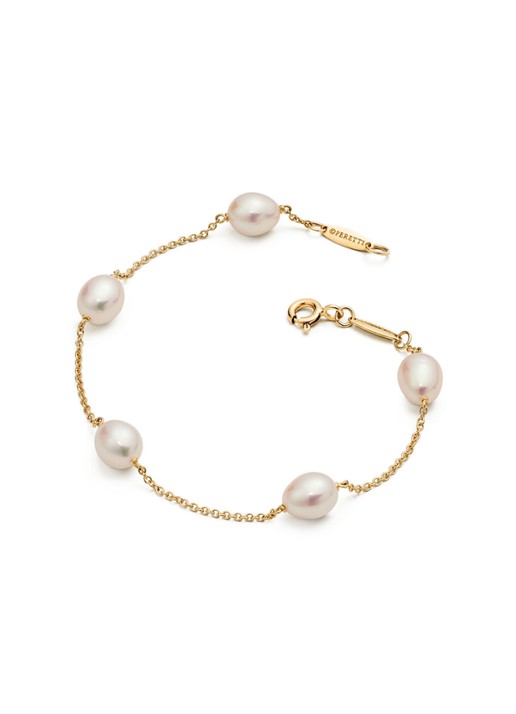 Tiffany & Co. Elsa Peretti® Pearls by the Yard™ armband van 18 karaat geelgoud met parel 42813 - voorkant 5 undefined