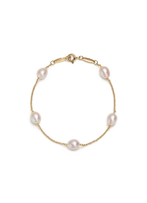 Tiffany & Co. Elsa Peretti® Pearls by the Yard™ armband van 18 karaat geelgoud met parel 42813