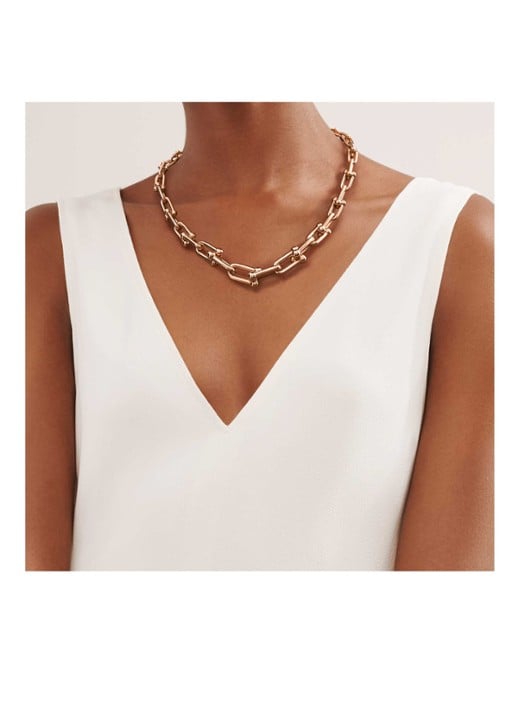 Tiffany & Co. Graduated Link schakelketting van 18 karaat roségoud 45267 - detail undefined