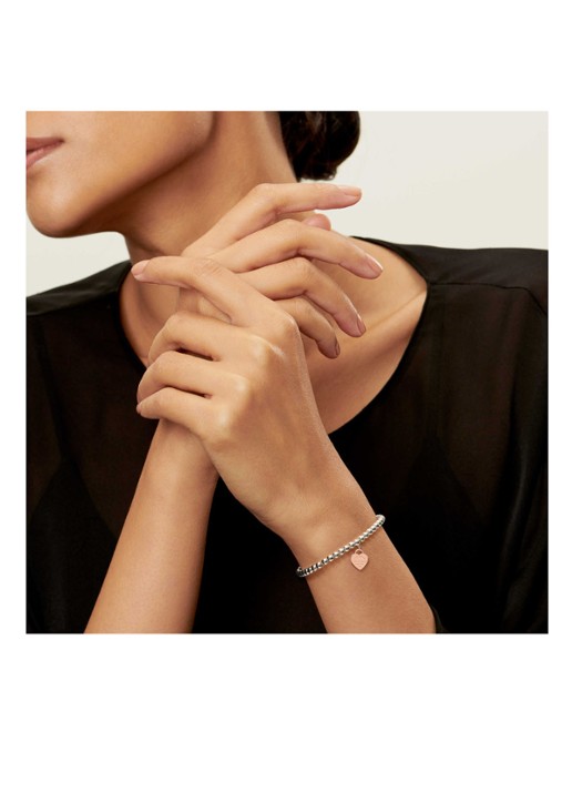 Tiffany & Co. Heart Tag kralenarmband van sterling zilver en roségoud 18727 - detail undefined