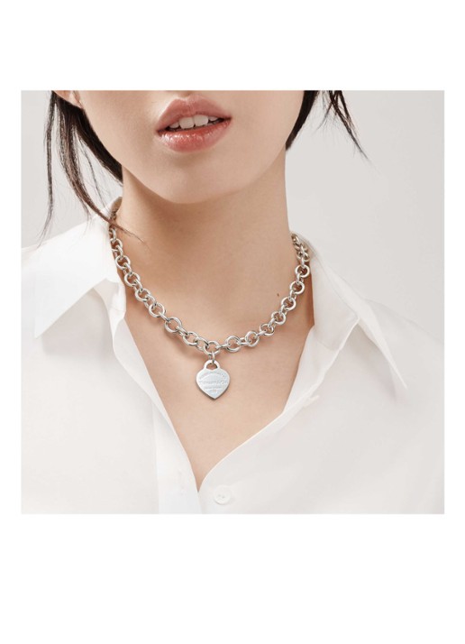 Tiffany & Co. Heart Tag Link schakelketting van sterling zilver 40989 - detail undefined