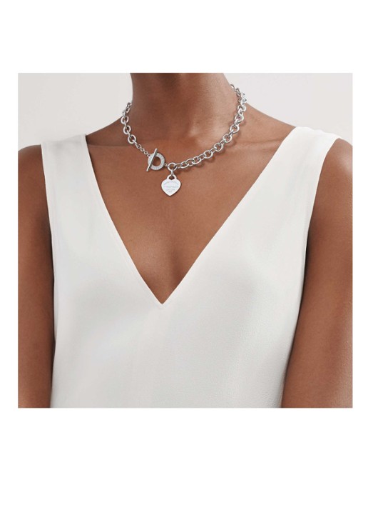 Tiffany & Co. Heart Tag Toggle schakelketting van sterling zilver 47822 - detail undefined