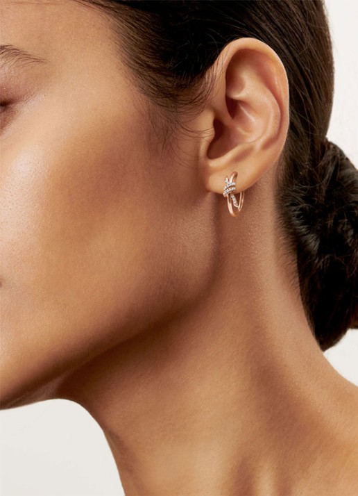 Tiffany & Co. Knot oorringen van 18 karaat roségoud met diamant 84883 - detail undefined
