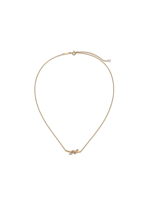 Tiffany & Co. Knot Small ketting van 18 karaat geelgoud met diamant 84882 - detail 5 undefined