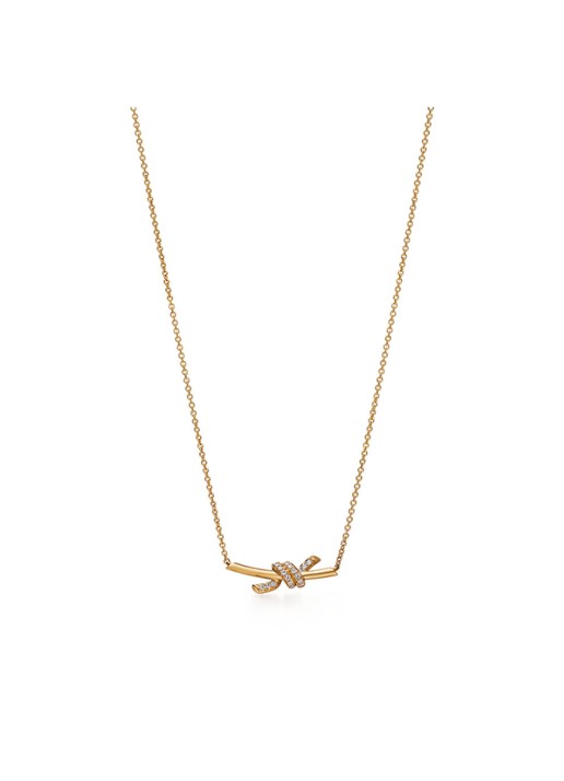 Tiffany & Co. Knot Small ketting van 18 karaat geelgoud met diamant 84882 - voorkant 3 undefined