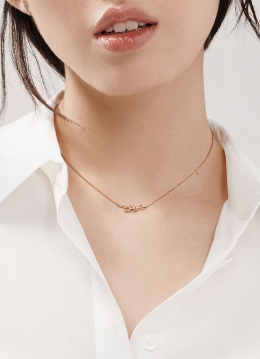 Tiffany & Co. Knot Small ketting van 18 karaat roségoud 84885 - detail undefined