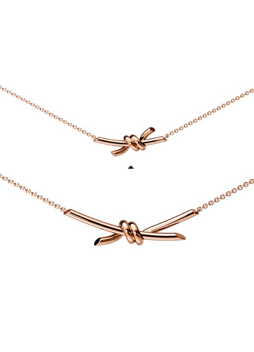 Tiffany & Co. Knot Small ketting van 18 karaat roségoud 84885 - detail 3 undefined