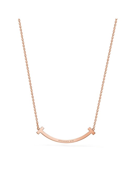 Tiffany & Co. Medium Smile ketting van 18 karaat roségoud met diamant en hanger 64192 - voorkant 4 undefined