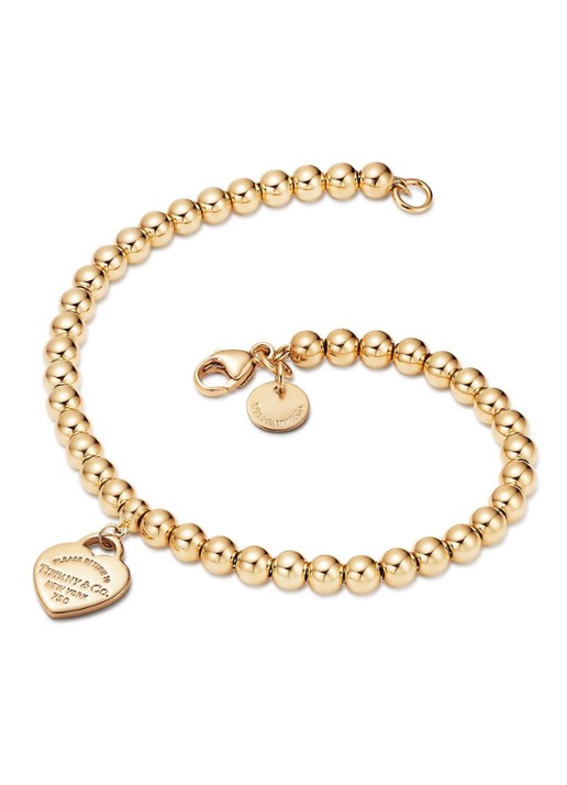 Tiffany & Co. Mini Heart Tag Medium kralenarmband van 18 karaat geelgoud 68442 - detail 2 undefined