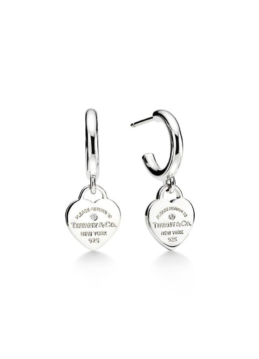 Tiffany & Co. Mini oorringen van sterling zilver met diamant 30952