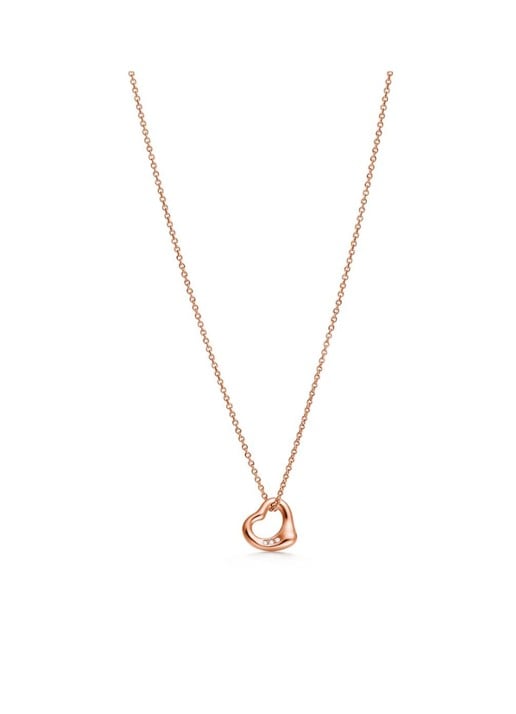 Tiffany & Co. Open Heart ketting van 18 karaat roségoud met diamant, 11 mm 70610