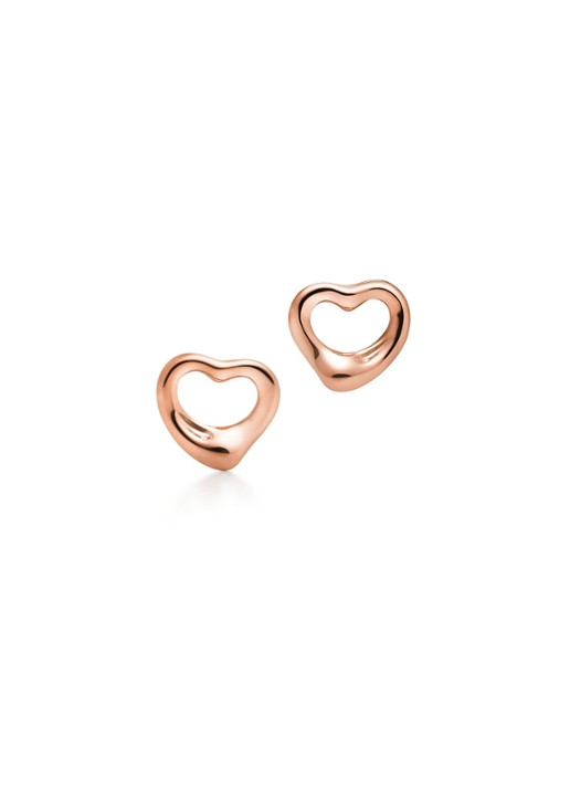Tiffany & Co. Open Heart oorknopjes van 18 karaat roségoud, 11 mm 59089